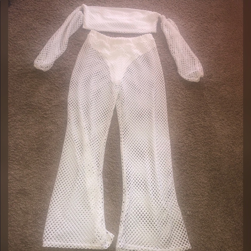 Two piece white mesh set - Picture 2 of 2